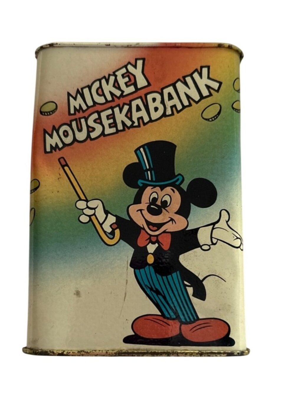 Vintage Mickey Mouse Club Mousekabank Tin Coin Bank Disney Productions
